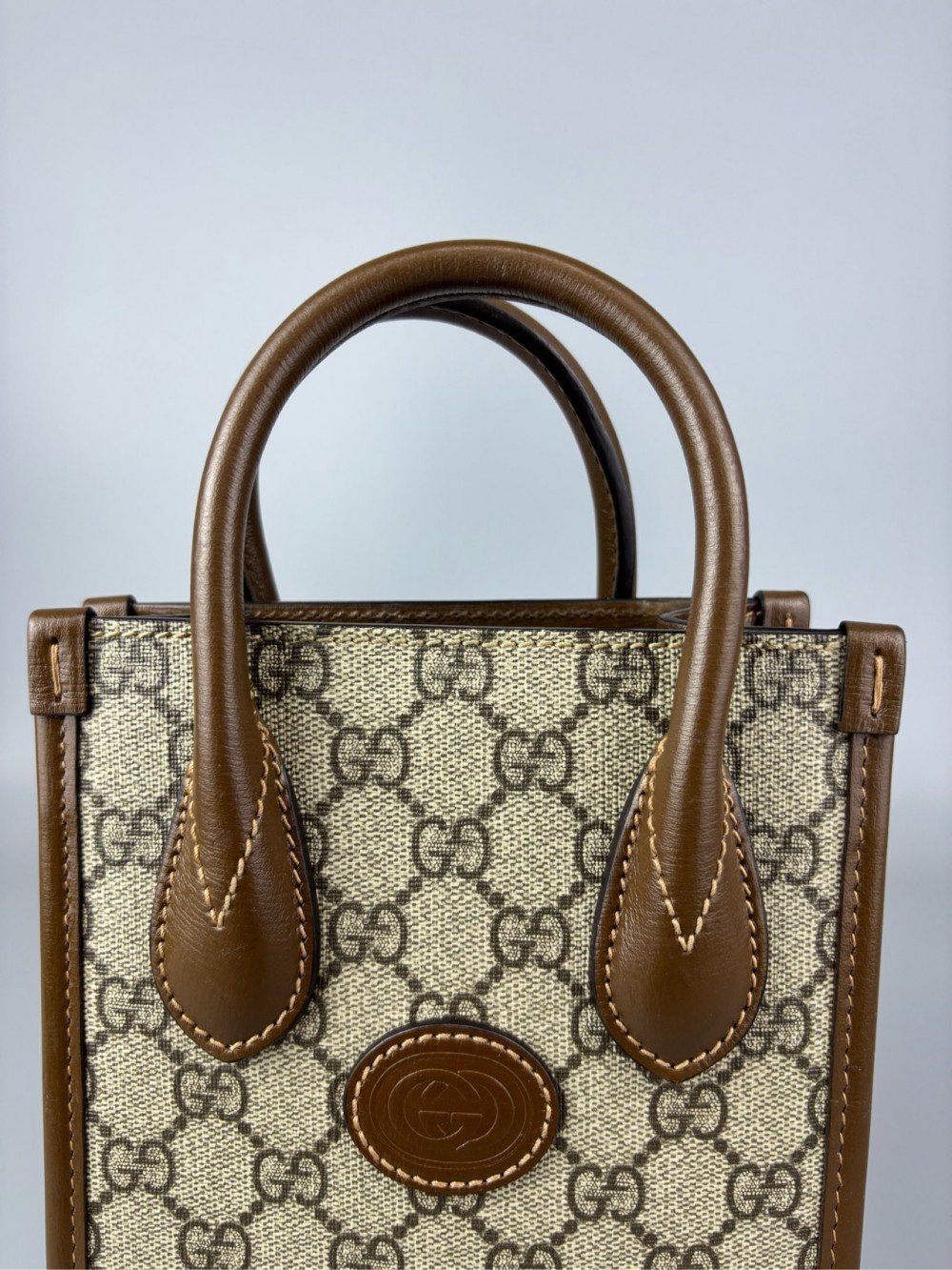 Gucci retro GG Canvas patchwork leather tote bag … - image 8