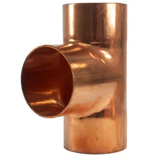 Appli Parts AP-T218 2-1/8 in Wrot Copper Tee CxCxC connections for refrigeration