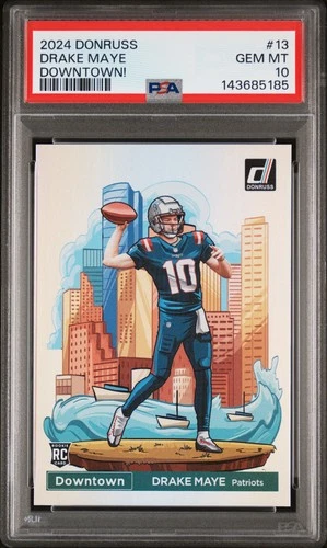 2024 PANINI DONRUSS DOWNTOWN! #13 DRAKE MAYE PSA 10