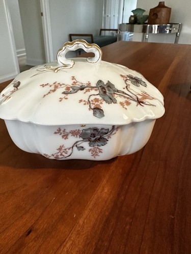 Rare Square Haviland Limoges Covered Cheese Dish with Insert – Schleiger 685J - Picture 16 of 16