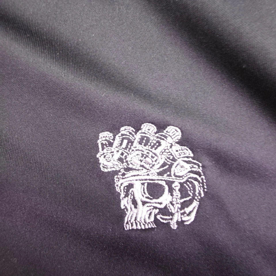 Savage Tacticians Polo Shirt Men's Black Skull Logo Short Sleeve XL Performance - Image 2 of 4