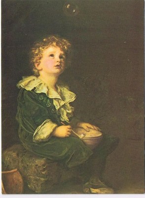 Art Postcard Bubbles Sir John Everett Millais