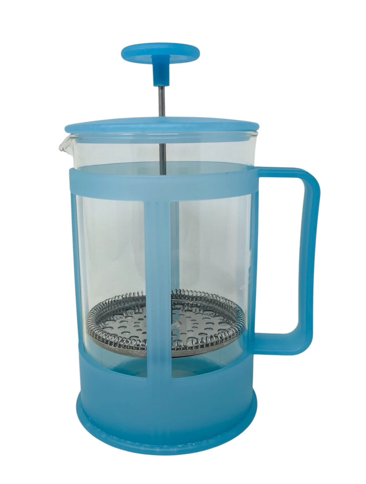 Bodum Coffee French Press Blue Acrylic Glass Retro Vintage Switzerland 34 oz