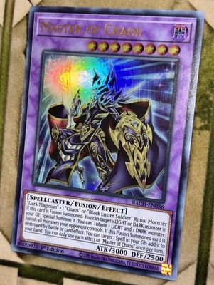 YuGiOh MASTER OF CHAOS Ultra Rare BACH-EN036