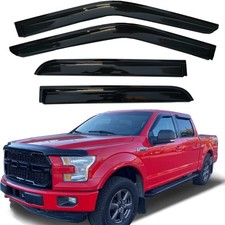 Side Window Visors Rain Guards Vent Deflectors for 2015-2025 Ford F150 Crew Cab,