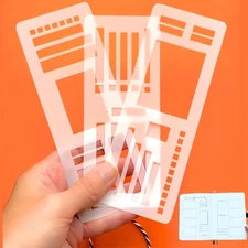 Handmade Flexible Record Template, 3-Pack Planner Stencils Set for Journaling, H