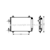 AVA Quality Cooling Kondensator Klimaanlage Mit Trockner FüR Peugeot 407 SW 6E_