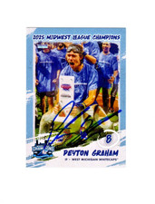Peyton Graham 2025 West Michigan MWL Champs signed autograph baseball card