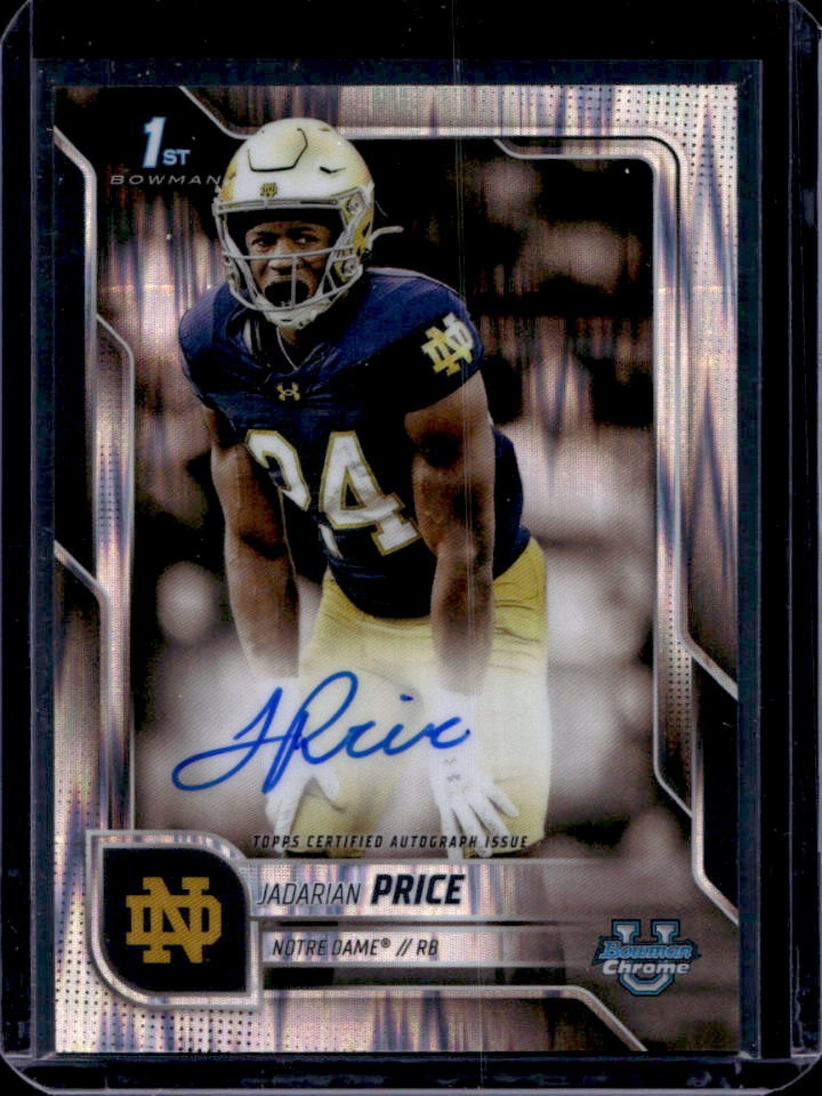 2025 Bowman Chrome U Jadarian Price Prospect Auto Stealth Refractor #BCA-JPR