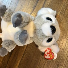 Ty Beannie Babies plush stuffed animal 6" kookoo gray kangaroo January 18 1/10