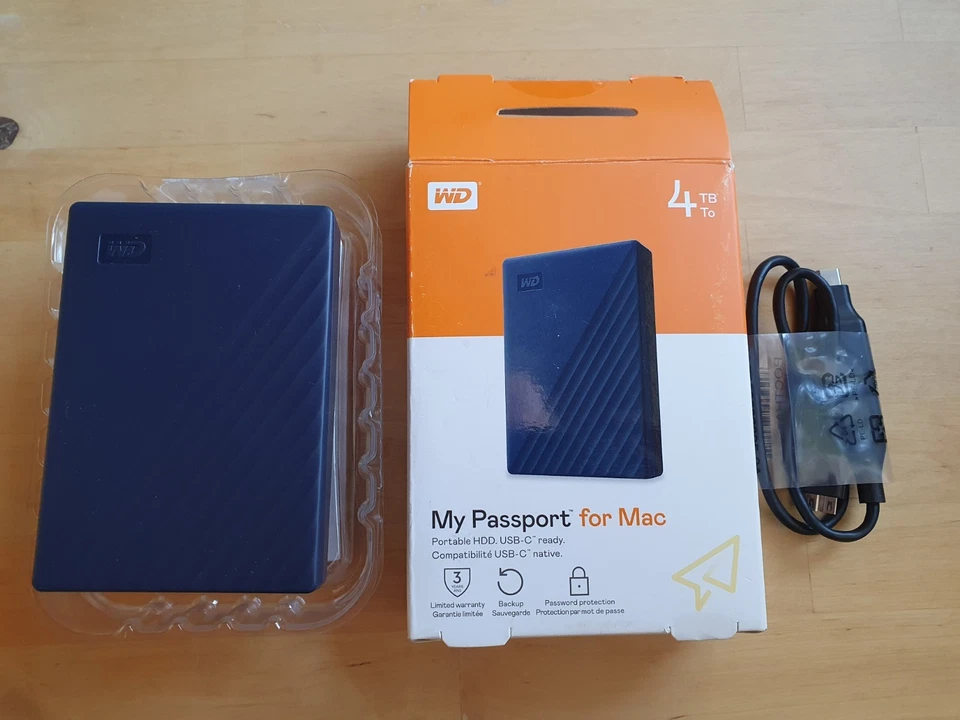 Western Digital (WD) My Passport for Mac 4TB 2,5" Externe Festplatte