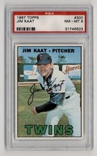 1967 Topps #300 Jim Kaat PSA 8 NM-MT *Well-Centered* - Minnesota Twins