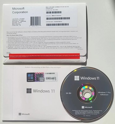Microsoft Windows 11 Pro OEM Deutsch DVD + Key | Neu & versiegelt