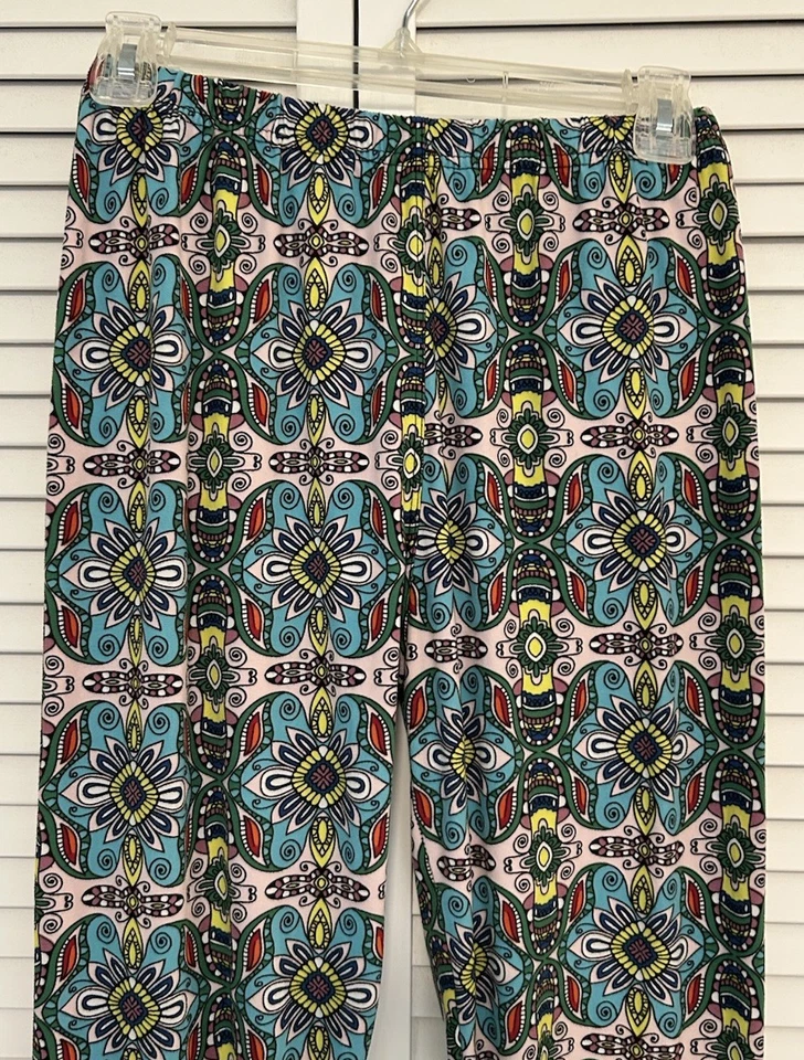 Leggings AGNES & DORA Funky Para Mujer Talla Grande Floral Turquesa/Negro Suave Foto 4 de 4