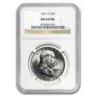 1951-D Franklin Half Dollar MS-64 NGC (FBL)