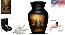Urns for Human Ashes   Deer Keepsake Mini Cremation Urn 3 Inch with Velvet Gift