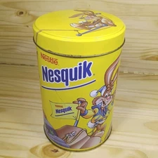 NESTLE NESQUIK METAL TIN BOX 5 in x 7.5 in x 3.5 in - Rare Collectible 