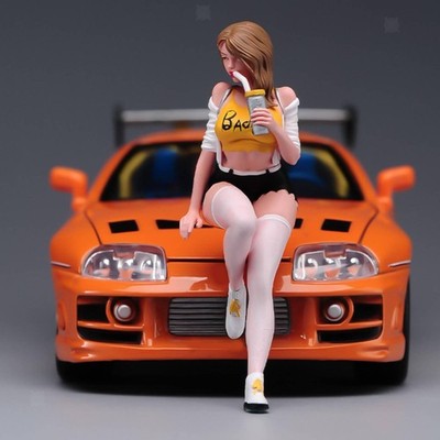 1/18 Milk Tea Girl Modell für Micro Landschaft Bahnhof Layout Sandtisch