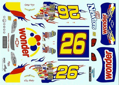 #ad #ad Powerslide 431 #26 Wonder Bread Ricky Bobby 1 24 waterslide decal $16.00