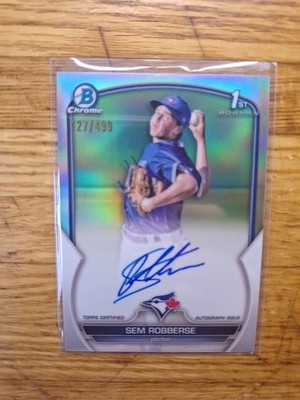 2023 Bowman Chrome - Prospect Autographs Refractor #CPA-SR Sem Robberse /499 