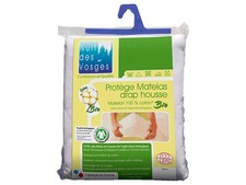 Protège matelas absorbant coton bio natura 90x190