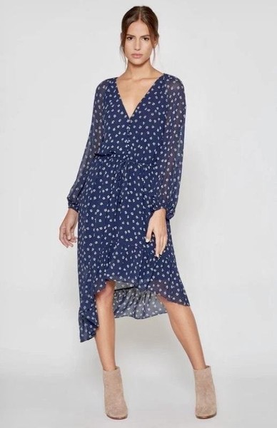 Women Joie Dress Navy Silk 36 / S / 44