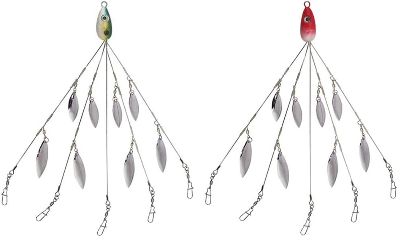 Umbrella Fishing Rig 5 Arms Alabama Rig Kit with Weedness Bait Lure Jigs Boat... - Image 4