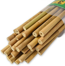 25Pcs 7/20" D Thicker Heavy Duty Bamboo Stakes, 3FT Plant Stakes, Natural Garden
