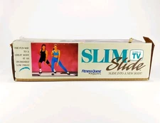 As Seen On TV Slim Slide Fitness Quest 1993 Mat VHS Tape Booties Vintage Retro