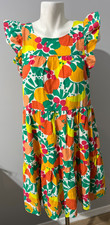J. Crew Women Size 2 Summer Dress Linen Blend Colorful Citrus Print Two Pockets