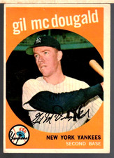 1959 TOPPS #345 GIL MCDOUGALD YANKEES (FREE SHIPPING)