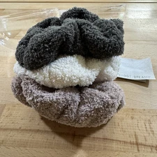 Barefoot Dreams Cozy Chic Scrunchies Pack of 3 Plush Hair Accessories Gift Set