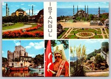 Postcard  Istanbul Turkey The Blue Mosque (Sultan Ahmet Mosque) and surrounding