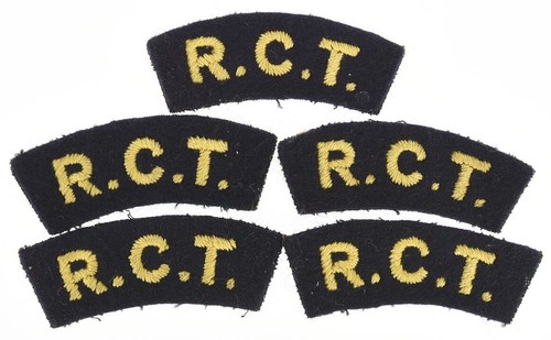 British RCT Royal Corps of Transport Cloth Shoulder Title Lot - 第 1/2 張圖片