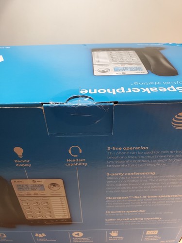 New AT&T ML17928 2-Line Corded Phone Black/Silver 424673 Free Shipping! - Picture 6 of 8