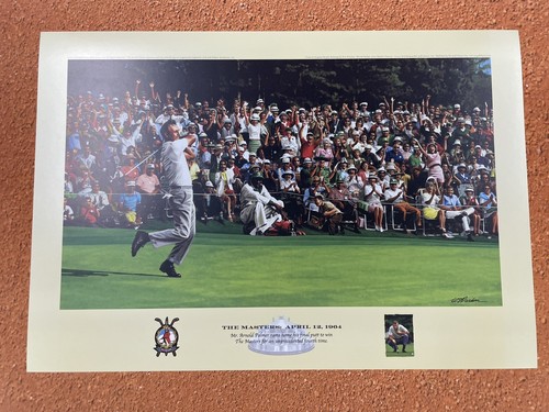 Arnold Palmer Lithograph by Bill Purdom 11x16 The Masters 1964 - 第 1/3 張圖片