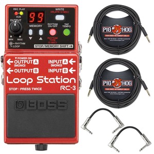 Boss Rc 3 Loop Station With Instrument Patch Cables Ebay