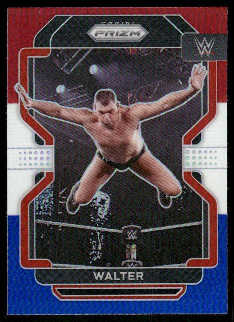 2022 Panini Prizm WWE Red White Blue #140 Walter wrestling card