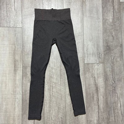 ATHLETA M UNSTINKABLE SHIMMER SEAMLESS TIGHT LEGGINGS EXPRESSO METALLIC