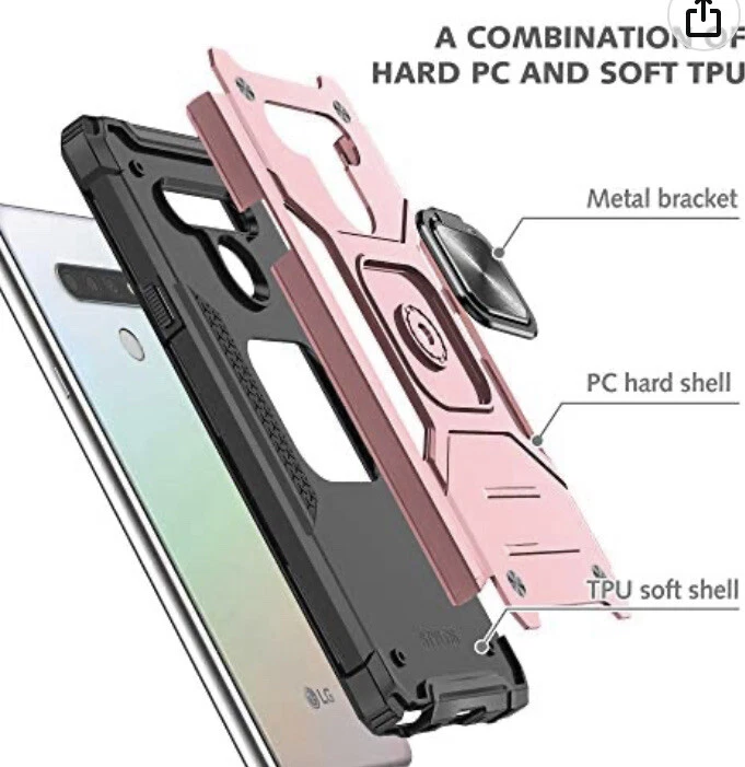 YmhxcY 兼容 LG Stylo 6 保护壳 带高清屏幕保护膜,装甲级 — 第 3/4 张图片