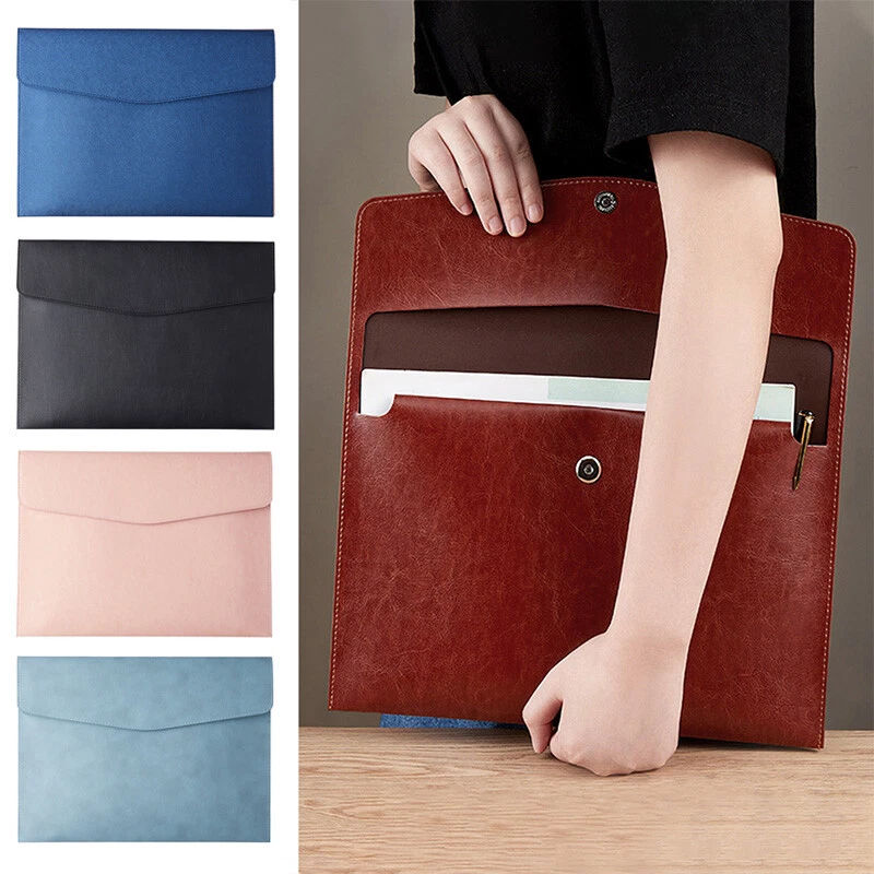 PU Leather A4 File Folder Document Holder Waterproof Portfolio
