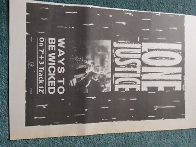 Sk32 Ephemera 1985 Pop Werbung Lone Justice Ways To Be Wicked 