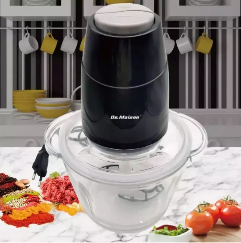 TRITATUTTO FRULLATORE ELETTRICO IN VETRO MINI ROBOT DA CUCINA MIXER TRITACARNE