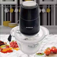 TRITATUTTO FRULLATORE ELETTRICO IN VETRO MINI ROBOT DA CUCINA MIXER TRITACARNE