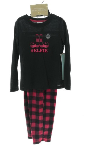 Karen Neuburger Girls Red and Black Plaid Elfie Pajama Set Size Small - Picture 10 of 12