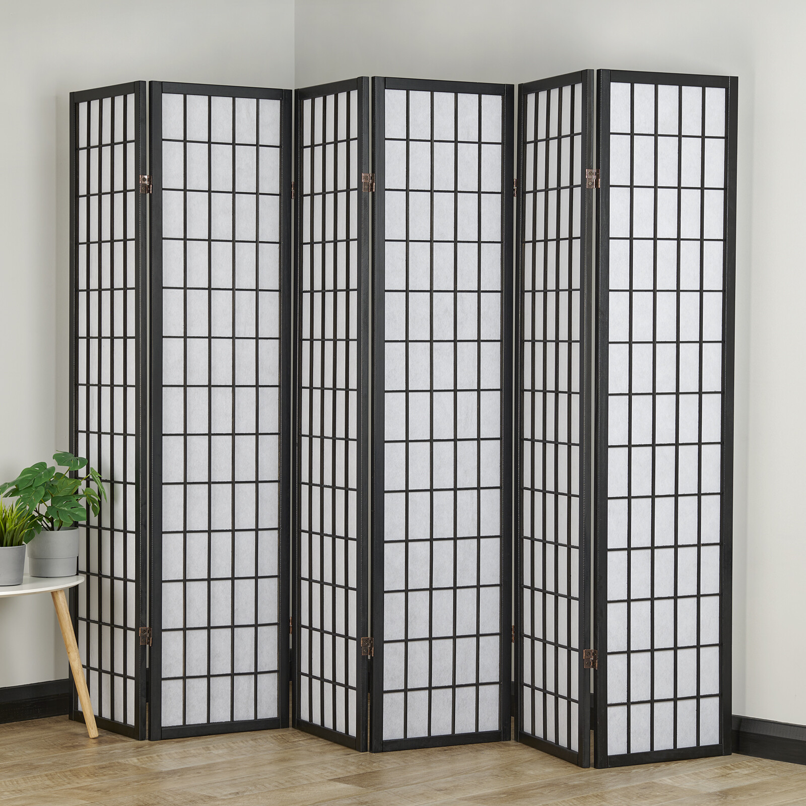 Hartleys 6 Panel Japanese Room Divider Shoji Privacy Screen/Partition
