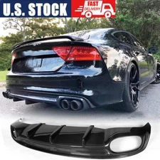 Fit for Audi A7 S-Line S7 2011-14 REAL CARBON Rear Bumper Lip Diffuser Bodykit