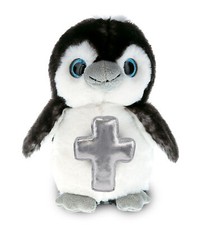 PLUSH CROSS - SUPER SOFT PLUSH - GREY PENGUIN 9 INCH