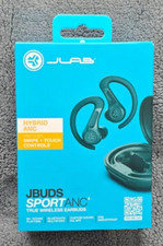 JLab JBuds Sport ANC 4 Bluetooth Wireless Earbuds Sporthook  Charging Case Teal