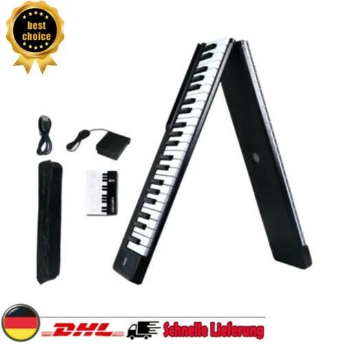 88-Tasten klappbar Keyboard Digitalpiano elektrisch Klavier mit Umhängetasche DE - Bild 1 von 12